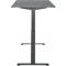 Schreibtisch, elektrisch höhenverstellbar, Rechteck, T-Fuss, B 1600 x T 800 x H 720-1200 mm, graphit/schwarz