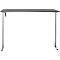 Schreibtisch, elektrisch höhenverstellbar, Rechteck, T-Fuss, B 1600 x T 800 x H 720-1200 mm, graphit/silber