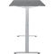 Schreibtisch, elektrisch höhenverstellbar, Rechteck, T-Fuss, B 1600 x T 800 x H 720-1200 mm, graphit/silber
