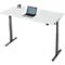 Schreibtisch, elektrisch höhenverstellbar, Rechteck, T-Fuss, B 1600 x T 800 x H 720-1200 mm, lichtgrau/schwarz