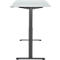 Schreibtisch, elektrisch höhenverstellbar, Rechteck, T-Fuss, B 1600 x T 800 x H 720-1200 mm, lichtgrau/schwarz