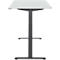 Schreibtisch, elektrisch höhenverstellbar, Rechteck, T-Fuss, B 1600 x T 800 x H 720-1200 mm, lichtgrau/schwarz