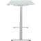 Schreibtisch, elektrisch höhenverstellbar, Rechteck, T-Fuss, B 1600 x T 800 x H 720-1200 mm, lichtgrau/silber