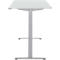 Schreibtisch, elektrisch höhenverstellbar, Rechteck, T-Fuss, B 1600 x T 800 x H 720-1200 mm, lichtgrau/silber
