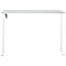 Schreibtisch, elektrisch höhenverstellbar, Rechteck, T-Fuss, B 1600 x T 800 x H 720-1200 mm, lichtgrau/weiss