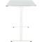 Schreibtisch, elektrisch höhenverstellbar, Rechteck, T-Fuss, B 1600 x T 800 x H 720-1200 mm, lichtgrau/weiss