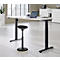 Schreibtisch, elektrisch höhenverstellbar, Rechteck, T-Fuss, B 1600 x T 800 x H 720-1200 mm, weiss/schwarz