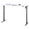 Schreibtisch, elektrisch höhenverstellbar, Rechteck, T-Fuss, B 1600 x T 800 x H 720-1200 mm, weiss/schwarz