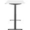 Schreibtisch, elektrisch höhenverstellbar, Rechteck, T-Fuss, B 1600 x T 800 x H 720-1200 mm, weiss/schwarz