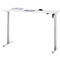Schreibtisch, elektrisch höhenverstellbar, Rechteck, T-Fuss, B 1600 x T 800 x H 720-1200 mm, weiss/silber