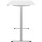 Schreibtisch, elektrisch höhenverstellbar, Rechteck, T-Fuss, B 1600 x T 800 x H 720-1200 mm, weiss/silber