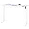 Schreibtisch, elektrisch höhenverstellbar, Rechteck, T-Fuss, B 1600 x T 800 x H 720-1200 mm, weiss/weiss