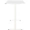 Schreibtisch, elektrisch höhenverstellbar, Rechteck, T-Fuss, B 1600 x T 800 x H 720-1200 mm, weiss/weiss