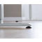 Schreibtisch, elektrisch höhenverstellbar, Rechteck, T-Fuss, B 1600 x T 800 x H 755-1255 mm, lichtgrau/weissalu + Memory-Bedienpanel, Kabelkanal