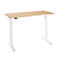 Schreibtisch, elektrisch höhenverstellbar, rechteckig, T-Fuß, B 1300 x T 650 x H 715-1205 mm, Ahorn/Weiß 