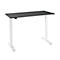 Schreibtisch, elektrisch höhenverstellbar, rechteckig, T-Fuß, B 1300 x T 650 x H 715-1205 mm, graphitgrau/weiß 