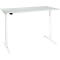 Schreibtisch, elektrisch höhenverstellbar, T-Fuß, B 1200 x T 800 x H 620-1270 mm, lichtgrau/weiß + Memoryschalter
