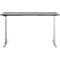 Schreibtisch, elektrisch höhenverstellbar, T-Fuß, B 1600 x T 800 x H 615-1275 mm, graphit/weißalu