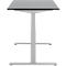 Schreibtisch, elektrisch höhenverstellbar, T-Fuß, B 1600 x T 800 x H 615-1275 mm, graphit/weißalu
