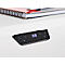 Schreibtisch, elektrisch höhenverstellbar, T-Fuß, B 1600 x T 800 x H 615-1275 mm, graphit/weißalu