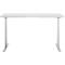 Schreibtisch, elektrisch höhenverstellbar, T-Fuß, B 1600 x T 800 x H 615-1275 mm, lichtgrau/weißalu