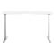 Schreibtisch, elektrisch höhenverstellbar, T-Fuß, B 1600 x T 800 x H 615-1275 mm, weiß/weißalu