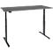 Schreibtisch, elektrisch höhenverstellbar, T-Fuß, B 1600 x T 800 x H 620-1270 mm, graphit/schwarz + Memoryschalter