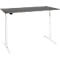 Schreibtisch, elektrisch höhenverstellbar, T-Fuß, B 1600 x T 800 x H 620-1270 mm, graphit/weiß + Memoryschalter