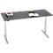 Schreibtisch, elektrisch höhenverstellbar, T-Fuß, B 1800 x T 800 x H 615-1275 mm, graphit/weißalu