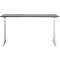 Schreibtisch, elektrisch höhenverstellbar, T-Fuß, B 1800 x T 800 x H 615-1275 mm, graphit/weißalu
