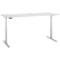 Schreibtisch, elektrisch höhenverstellbar, T-Fuß, B 1800 x T 800 x H 615-1275 mm, lichtgrau/weißalu