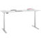 Schreibtisch, elektrisch höhenverstellbar, T-Fuß, B 1800 x T 800 x H 615-1275 mm, lichtgrau/weißalu