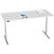 Schreibtisch, elektrisch höhenverstellbar, T-Fuß, B 1800 x T 800 x H 615-1275 mm, lichtgrau/weißalu