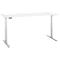 Schreibtisch, elektrisch höhenverstellbar, T-Fuß, B 1800 x T 800 x H 615-1275 mm, weiß/weißalu