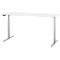 Schreibtisch, elektrisch höhenverstellbar, T-Fuß, B 1800 x T 800 x H 615-1275 mm, weiß/weißalu