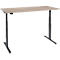 Schreibtisch, elektrisch höhenverstellbar, T-Fuß, B 1800 x T 800 x H 620-1270 mm, Wildeiche/schwarz + Memoryschalter