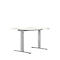Schreibtisch ERGO DRIVE ED 470, elektrisch höhenverstellbar, Rechteck, T-Fuß, B 1200 x T 800 x H 692-1147 mm, weiß/weißaluminium RAL 9006