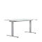 Schreibtisch ERGO DRIVE ED 470, elektrisch höhenverstellbar, Rechteck, T-Fuß, B 1600 x T 800 x H 692-1147 mm, lichtgrau