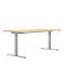 Schreibtisch ERGO DRIVE ED 470, elektrisch höhenverstellbar, Rechteck, T-Fuss, B 1800 x T 800 x H 692-1147 mm, Ahorn/weissaluminium RAL 9006 
