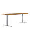 Schreibtisch ERGO DRIVE ED 470, elektrisch höhenverstellbar, Rechteck, T-Fuß, B 1800 x T 800 x H 692-1147 mm, Kirsche Romana/weißaluminium RAL 9006