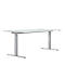 Schreibtisch ERGO DRIVE ED 470, elektrisch höhenverstellbar, Rechteck, T-Fuss, B 1800 x T 800 x H 692-1147 mm, lichtgrau/weissaluminium RAL 9006 
