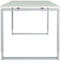 Schreibtisch, höheneinstellbar, Rechteckform, Bügelfuß, Breite 1200 mm, lichtgrau