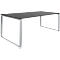 Schreibtisch, höheneinstellbar, Rechteckform, Bügelfuß, Breite 1800 mm, graphit
