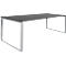 Schreibtisch, höheneinstellbar, Rechteckform, Bügelfuß, Breite 2000 mm, graphit