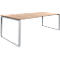 Schreibtisch, höheneinstellbar, Rechteckform, Bügelfuß, Breite 2000 mm, Kirsche-Romana