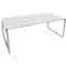 Schreibtisch, höheneinstellbar, Rechteckform, Bügelfuß, Breite 2000 mm, lichtgrau