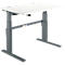 Schreibtisch Komfort, elektrisch höhenverstellbar, Rechteck, C-Fuß, B 1200 x T 800 x H 655-1305 mm, weiß/anthrazit