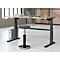Schreibtisch Komfort, elektrisch höhenverstellbar, Rechteck, C-Fuß, B 1600 x T 800 x H 655-1305 mm, Eiche/anthrazit