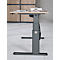 Schreibtisch Komfort, elektrisch höhenverstellbar, Rechteck, C-Fuß, B 1600 x T 800 x H 655-1305 mm, Eiche/anthrazit