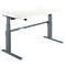 Schreibtisch Komfort, elektrisch höhenverstellbar, Rechteck, C-Fuß, B 1600 x T 800 x H 655-1305 mm, weiß/anthrazit